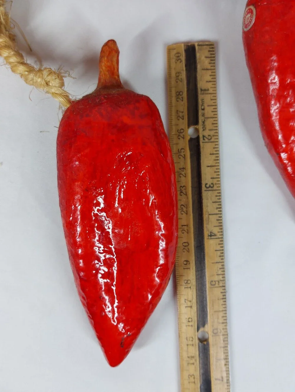 2 Vintage Red Chili Pepper Garlands Ristra Mexico Southwest Hanging Decor